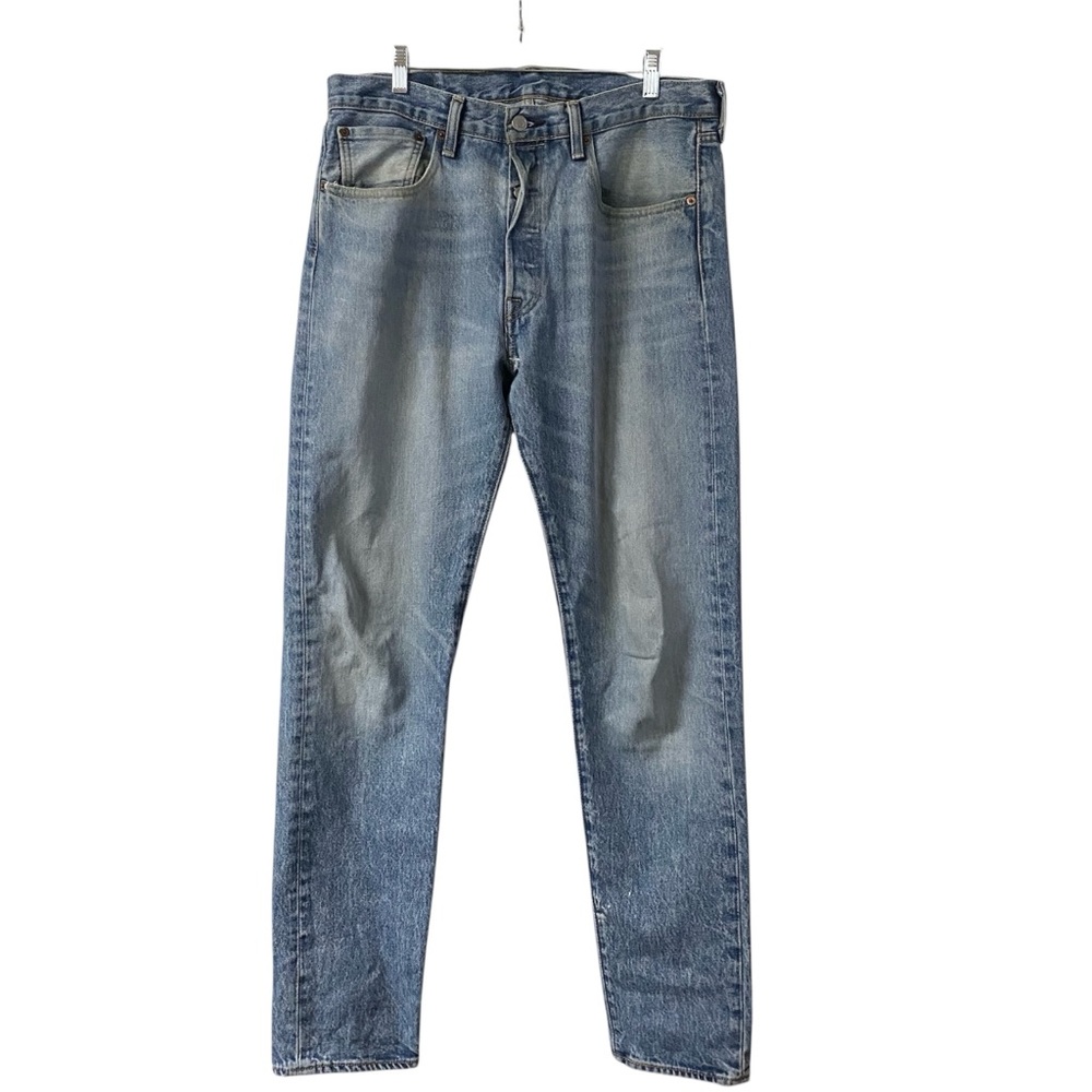 Levi's 501 Y2K Straight Light Wash Blue Button Fly Straight Leg Jeans Size 33”